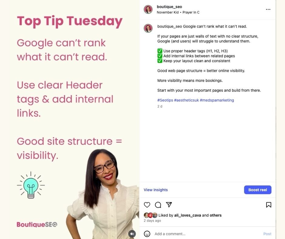 site structure is important for SEO