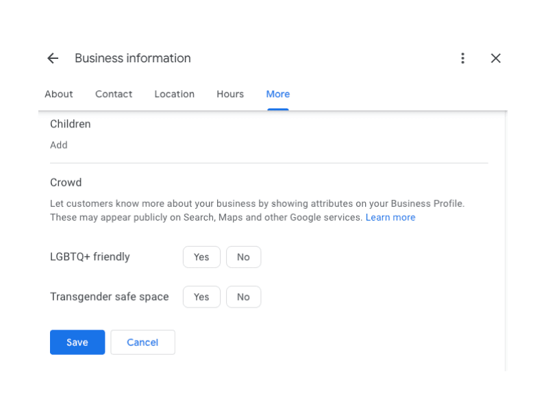 how to show your clinic is LGBTQ+ friendly on Google Business Profile